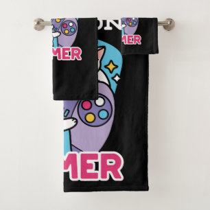 Conjunto De Toalhas Gamer Design - Purr On Gamer Joystick Art