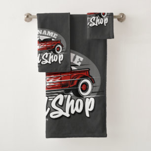 Conjunto De Toalhas Garagem de Compro de Velocidade do Roadster Rockab