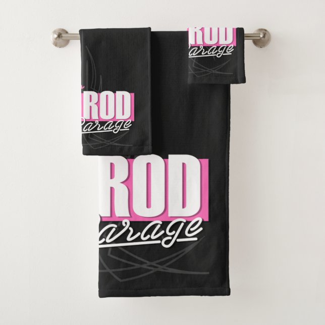 Conjunto De Toalhas Garagem de Rod Quente Pinstripes (Insitu)