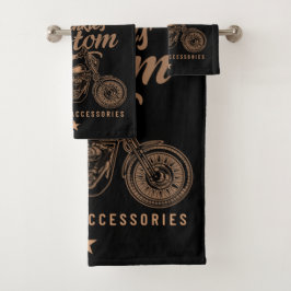 Conjunto De Toalhas Garagem personalizada de motocicleta personalizada