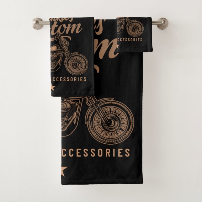 Conjunto De Toalhas Garagem personalizada de motocicleta personalizada (Insitu)