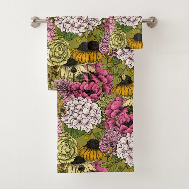 Conjunto De Toalhas Garden florals 2 (Insitu)