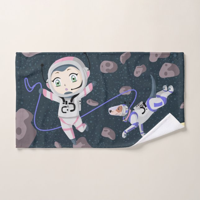 Conjunto De Toalhas Garota Asteroide (Toalha de mão)