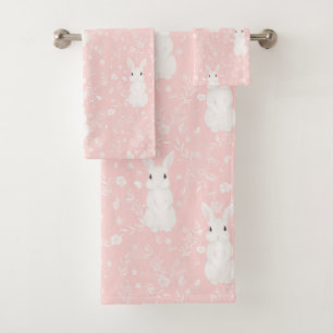 Conjunto De Toalhas Garota rosa e fofa