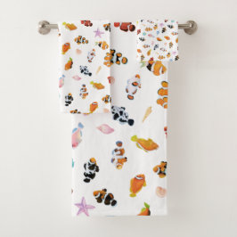 Conjunto De Toalhas Gathering of Clownfish | Ocean Art Design