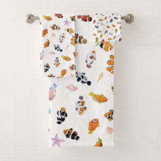 Conjunto De Toalhas Gathering of Clownfish | Ocean Art Design