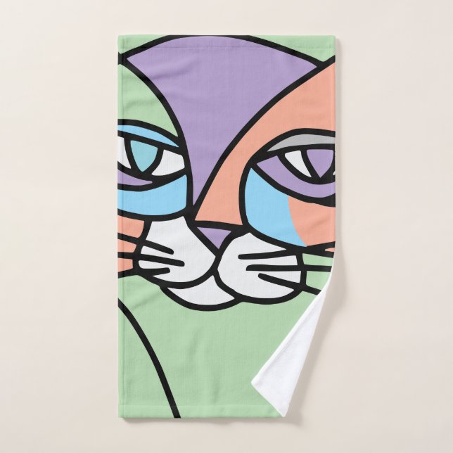 Conjunto De Toalhas Gato (Toalha de mão)