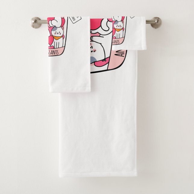 Conjunto De Toalhas Gato Antidepressivo Engraçado Presente no Gato (Insitu)