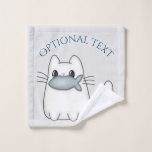 Conjunto De Toalhas Gato bonito com o prêmio Peixe