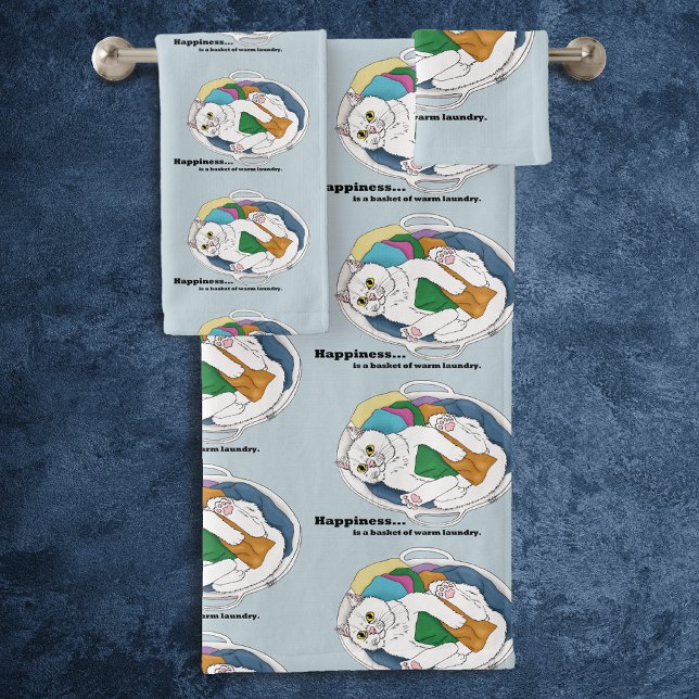 Conjunto De Toalhas Gato do Dia da Lavagem (Criador carregado)