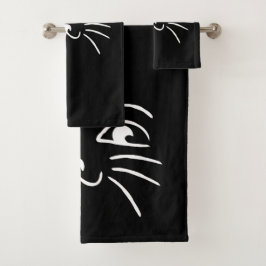 Conjunto De Toalhas "Gato Feliz"