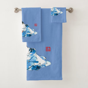 Conjunto De Toalhas Gato japonês Humorístico - Balança II