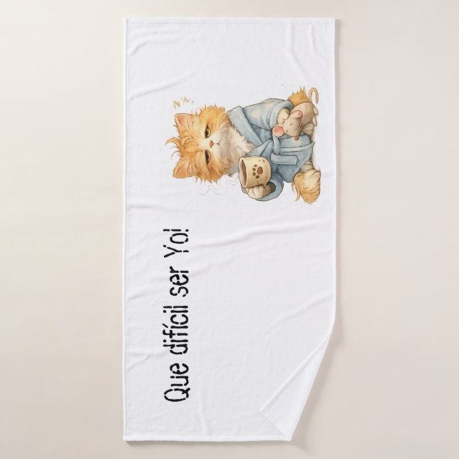 Conjunto De Toalhas gato modelo (Toalha de Banho)