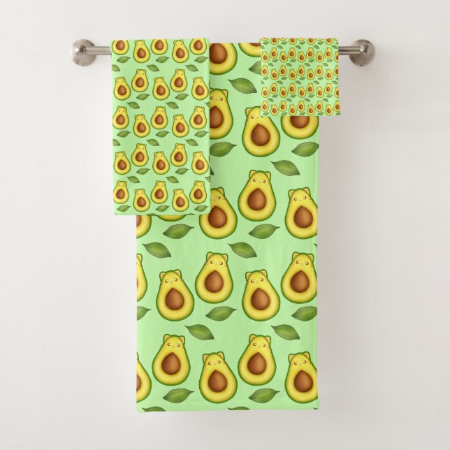Conjunto De Toalhas Gato Verde Avocado (Insitu)