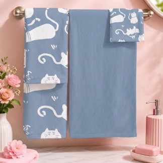 Conjunto De Toalhas gatos