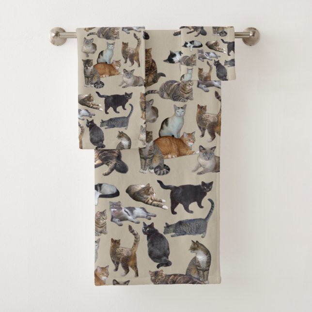 Conjunto De Toalhas Gatos (Insitu)