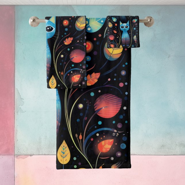 Conjunto De Toalhas Gatos azuis (Criador carregado)