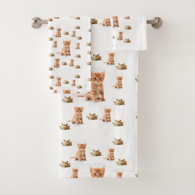 Conjunto De Toalhas Gatos De Torre De Banheira (Insitu)
