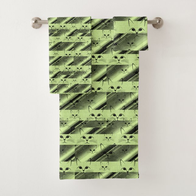 Conjunto De Toalhas Gatos De Torre De Banheira (Insitu)