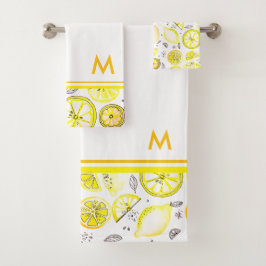 Conjunto De Toalhas Gelado fresco limão de limão amarelo grande