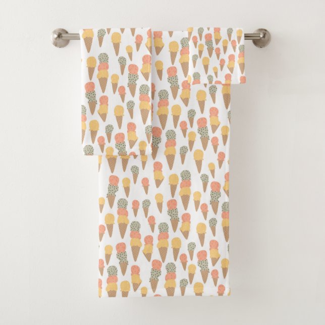 Conjunto De Toalhas Gelato Flavors: Mint Chip, Passionfruta, Mango Yum (Insitu)