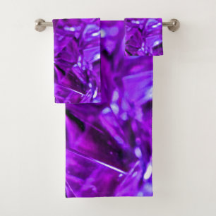 Conjunto De Toalhas Gemstone Purple Crystal Ametyst