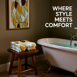 Conjunto De Toalhas Geometria romântica da arte moderna - cor branca l