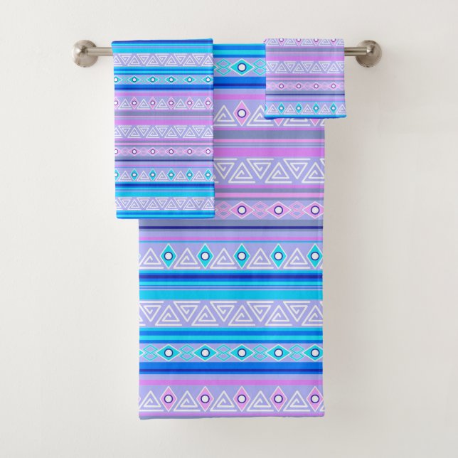 Conjunto De Toalhas geometric ethnic tribal pattern of American Indian (Insitu)