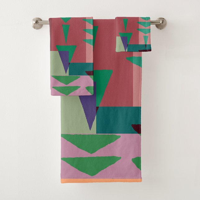 Conjunto De Toalhas  Geometric Graphic Motif Modern Trend  (Criador carregado)