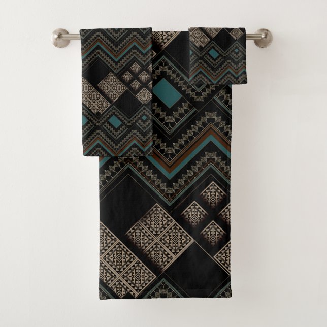 Conjunto De Toalhas Geometric Pattern  (Insitu)