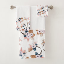 Conjunto de Toalhas Geométricas de Boho de Pena da