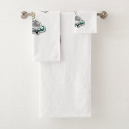 Conjunto De Toalhas Gestaltbares Handtuch-Set mit Hebebühne-Grafik