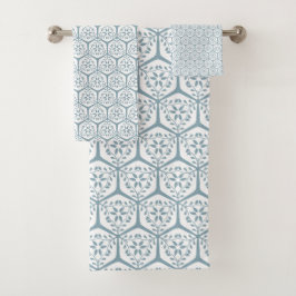 Conjunto De Toalhas Gilded Garden Lattice - Névoa Prateada