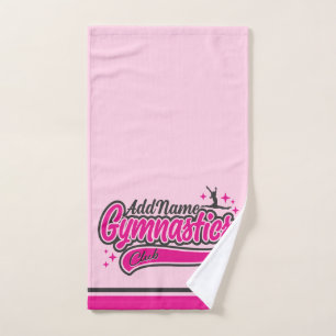 Conjunto De Toalhas Ginástica de Divisão de Gymnast de NOME Personaliz