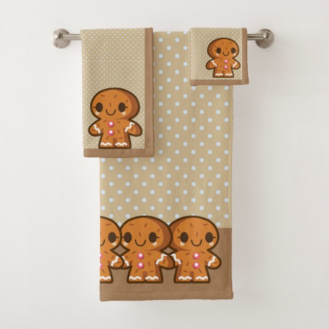 Conjunto De Toalhas Gingerbread Men Banheiro (Insitu)