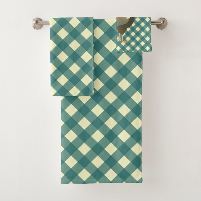 CONJUNTO DE TOALHAS GINGHAM ROOSTER (Insitu)