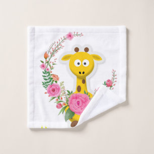 Conjunto De Toalhas Girafa Floral Sunflower Girafa Bath Totol Sets