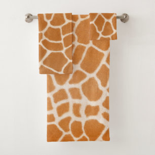 Conjunto De Toalhas Girafa Pelo Realismo Exótico Imprime Luxo