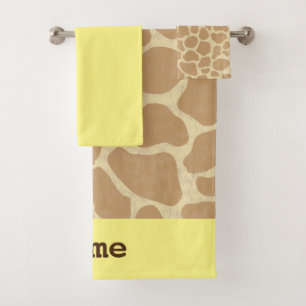 Conjunto De Toalhas Girafa Personalizada Divertida