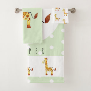 Conjunto De Toalhas Girafa Safari Baby/Children's