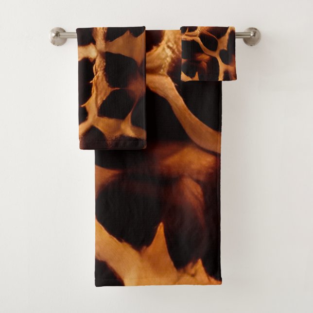 Conjunto De Toalhas Giraffe Impressão (Insitu)