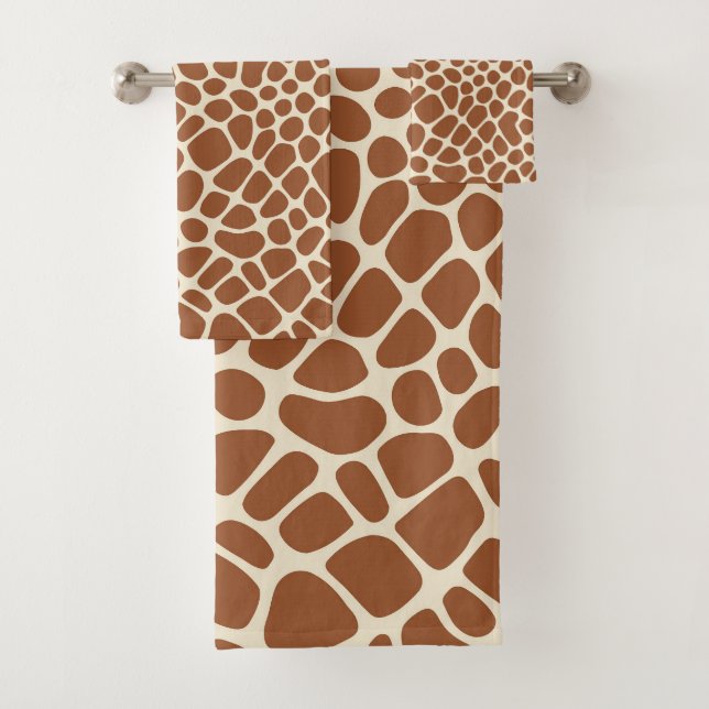 Conjunto De Toalhas Giraffe Pattern (Insitu)