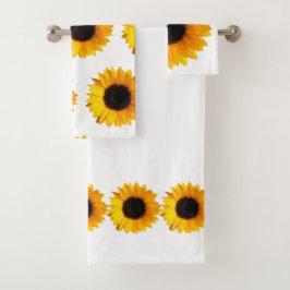 Conjunto De Toalhas Girassóis Bath Towel Set