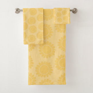 Conjunto De Toalhas Girassol Amarelo Macio Flor 1