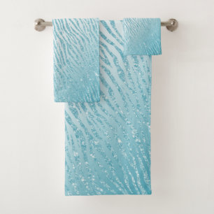 Conjunto De Toalhas Glama de Lâmpada Azul de Impressão Animal