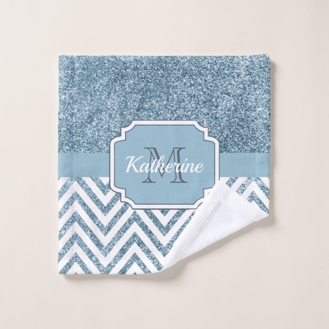 Conjunto De Toalhas Glitter Chevron (Pano de lavar)