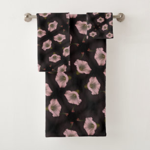 Conjunto De Toalhas Glória Branca Flor Fechar Padrão