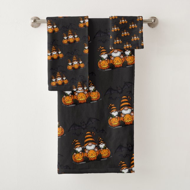 Conjunto de Toalhas Gnome de Halloween (Insitu)