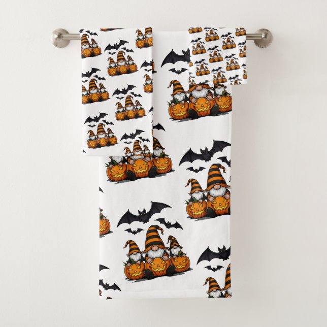 Conjunto de Toalhas Gnome de Halloween (Insitu)
