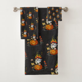 Conjunto de Toalhas Gnome de Halloween
